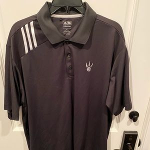 XL Black Toronto Raptors Adidas Climacool Golf Tee